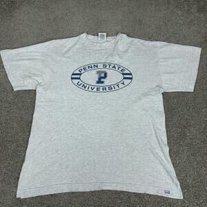 Vintage Penn State University Shirt Mens 2XL Gray NCAA Football Gear For Sports